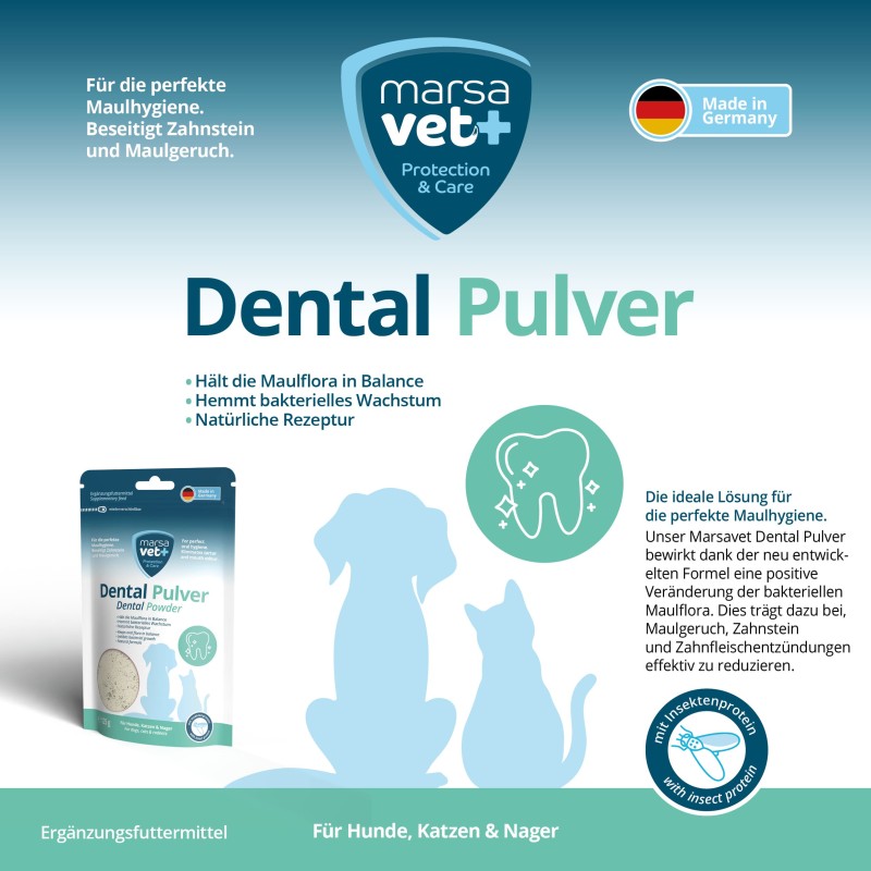 Marsavet Dental poudre dentaire – Soin dentaire naturel 125 g – label