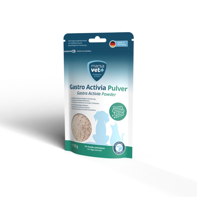 Marsavet Gastro Activia Poudre – Aliment complémentaire diététique pour chiens et chats, soutient la digestion et normalise le tractus gastro-intestinal