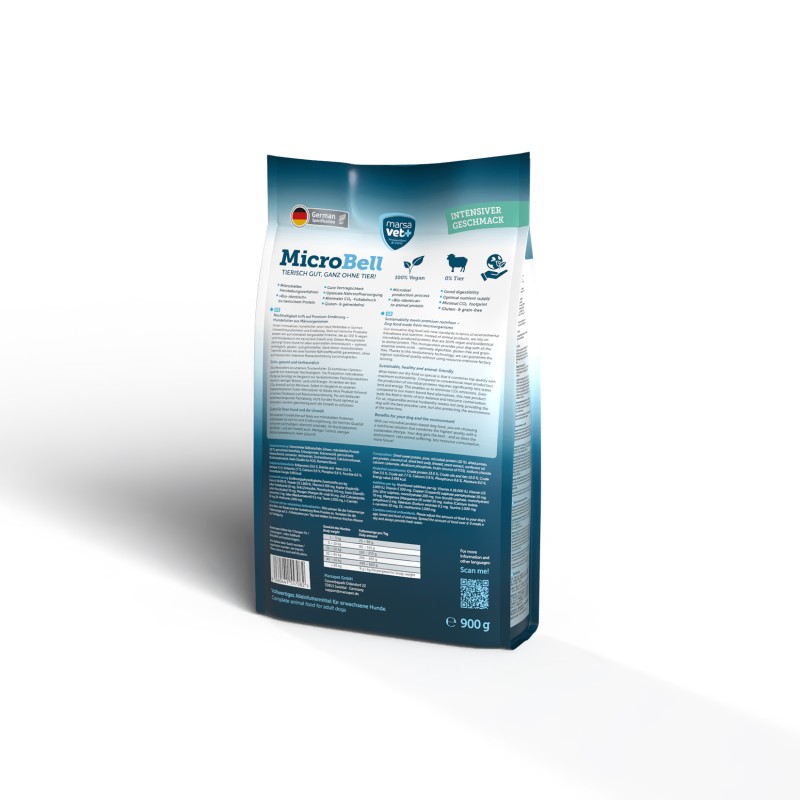 Marsavet MicroBell – Aliments pour chiens vegan 900 g – back view