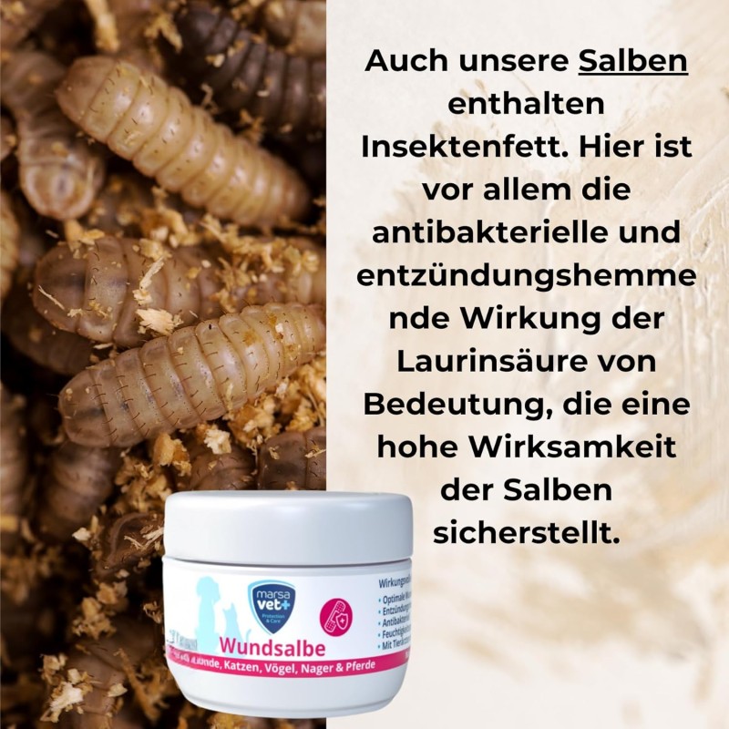 Marsavet Pommade Cicatrisante – Guérison des plaies animaux 30 ml – insect fat